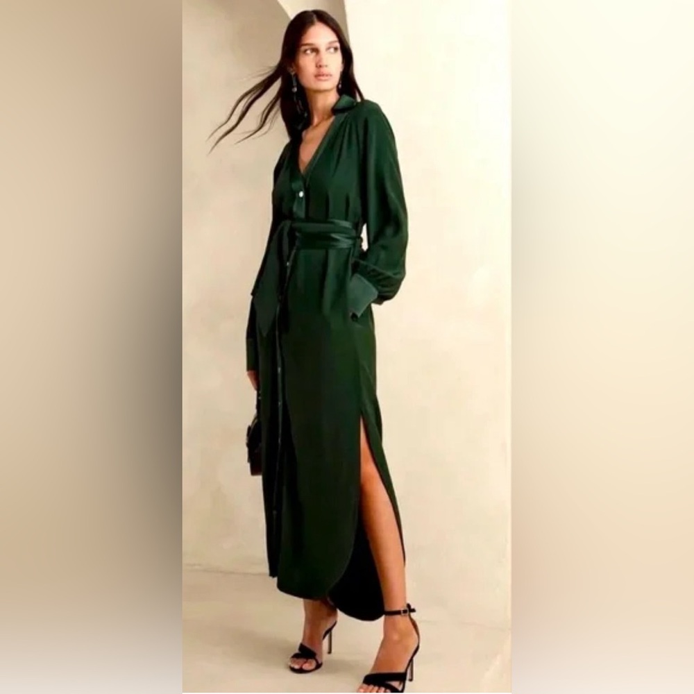 Brand New with tags Banana Republic hunter green dress